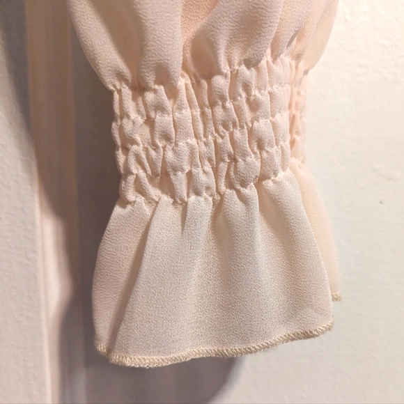 NWOT: Adjustable Crop Top/Peasant Top | Blush BJ - Picture 3 of 4